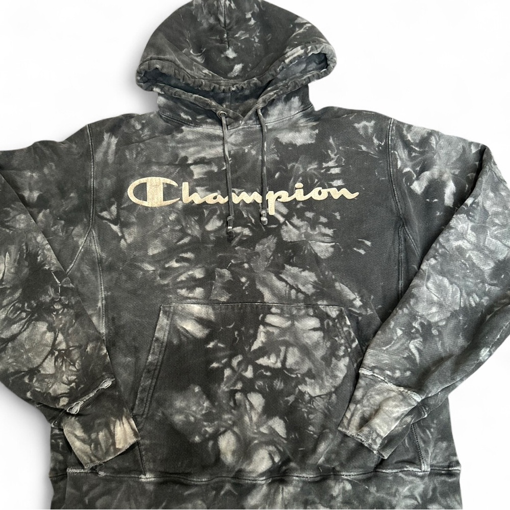 Champion Gray Tie-Dye Hoodie
